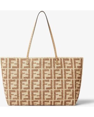 Fendi Raffia Shulder Bag - Metallic