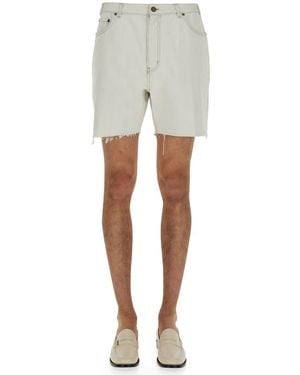 Saint Laurent Wide Shorts - Grey