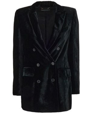 Alberta Ferretti Velvet Blazer - Black