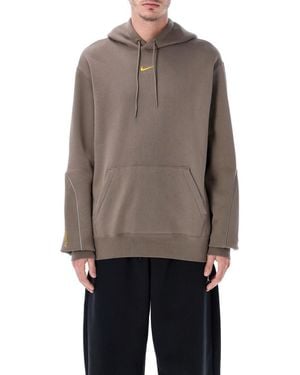 Nike Nocta Nrg Cs Cotton-Blend Fleece Hoodie - Grey