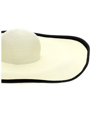 Max Mara 'Robert' Wide Brim Structured Hat in Black | Lyst