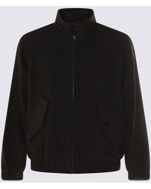 AURALEE Dark Wool Casual Jacket - Black
