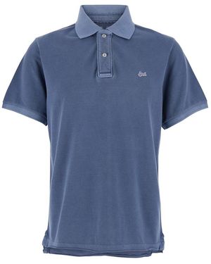 ERL Polo Con Colletto Classico E Logo Lettering Sul Fronte - Blue