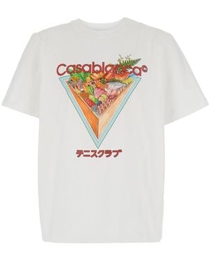 CASABLANCA Tennis Club Icon Printed T-Shirt - White