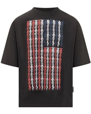 Palm Angels Flames Loose Tee - Black