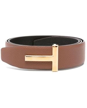 Tom Ford Reversible Calfskin Leather Belt - Multicolour