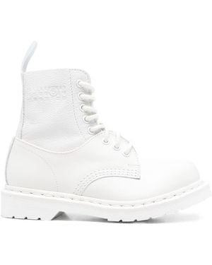 Mm6 Maison Margiela X Dr.martens Leather Boots - White