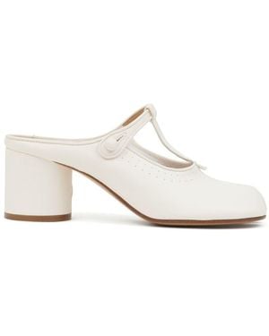 Maison Margiela Tabi 60Mm Leather Mules - White