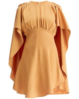 Zimmermann 'Eden' Mini Cape Dress - Orange