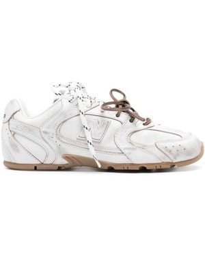 Miu Miu New Balance X 530 Sl Leather Sneakers Shoes - White
