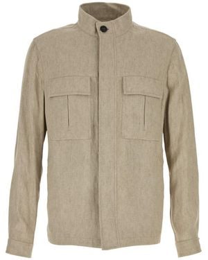ZEGNA Jackets And Vests - Natural