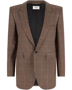 Saint Laurent Jackets - Brown