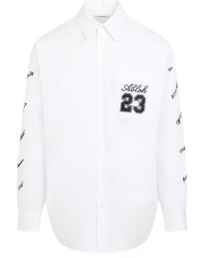 Off-White c/o Virgil Abloh Camicia Oversize Con Ricami Shirt - White