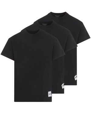 Jil Sander Classic Cotton T-Shirt Pack With Crew Neckline - Black