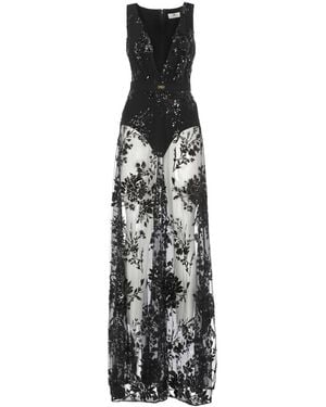 Elisabetta Franchi Dress With Tulle - White