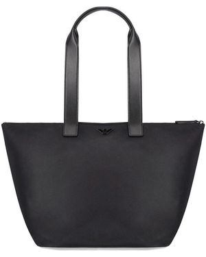 Emporio Armani Black Nylon Shopping Bag