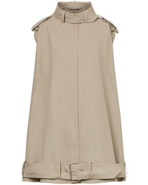Alberta Ferretti Tech Cotton Wr Cape - Natural
