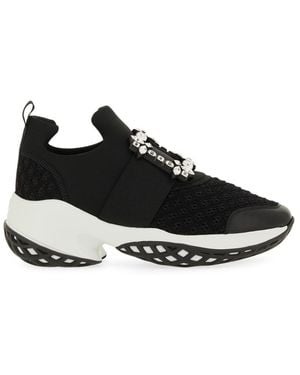 Roger Vivier "Viv' Run" Fabric Trainer - Black