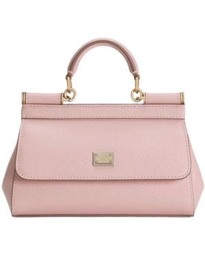 Dolce & Gabbana Dolce & Gabbana Sicily Small Leather Handbag - Pink
