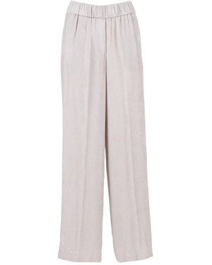 Peserico Wide-Leg Pants With Relaxed Silhouette - White