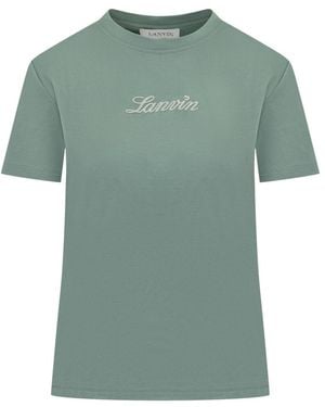 Lanvin Bouclette Logo Tee - Green