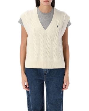 Polo Ralph Lauren Cable Knit Sleeveless Jumper - Blue