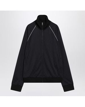 Gucci Navy Sweatshirt In Gg Jacquard - Black