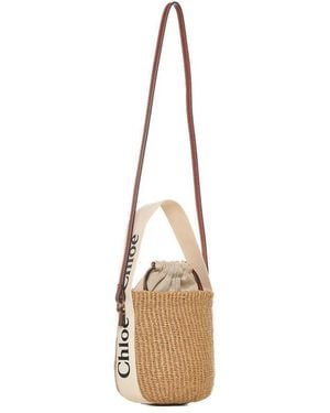 Chloé "Woody" Bucket Bag - White
