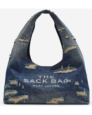 Marc Jacobs The Rip And Repair Denim Sack Bag - Blue