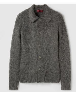 Gucci Mohair Wool Cardigan - Grey