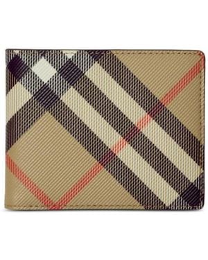 Burberry Check Bifold Wallet - Natural