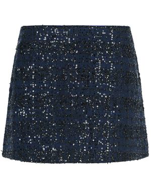 ROTATE BIRGER CHRISTENSEN Dark Blue Polyester Miniskirt