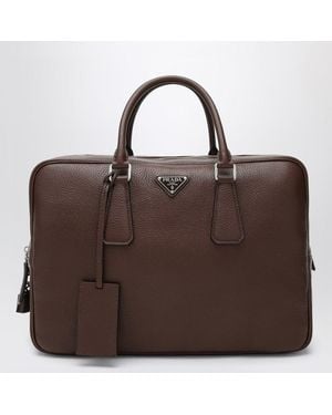 Prada Burnt Work Bag - Brown