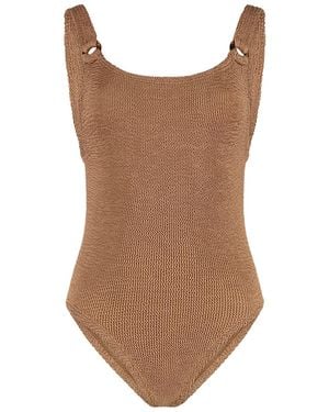 Hunza G Domino One-piece Swimsuit - Brown
