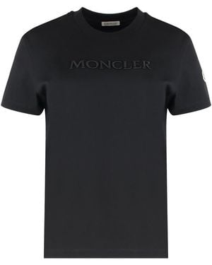 Moncler Cotton Crew-neck T-shirt - Black