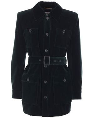 Saint Laurent Coats - Blue