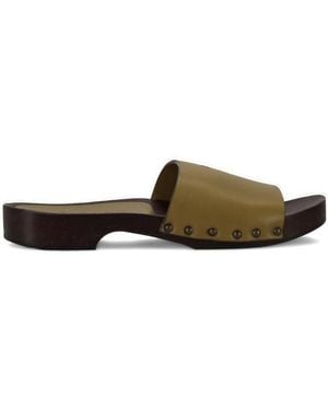 LA ROSE Zoccoli Pelle - Brown