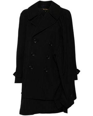 Comme des Garçons Wool Double-Breasted Coat - Black