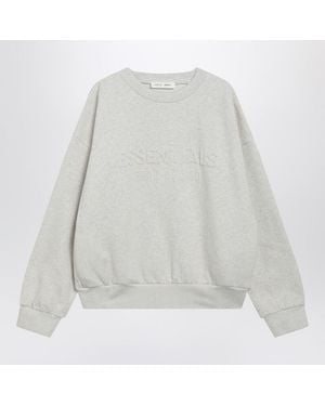 Fear Of God Light Mélange Crewneck Sweatshirt With Logo - Gray