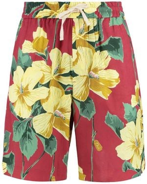 Drole de Monsieur Cotton And Linen Bermuda-shorts - Blue