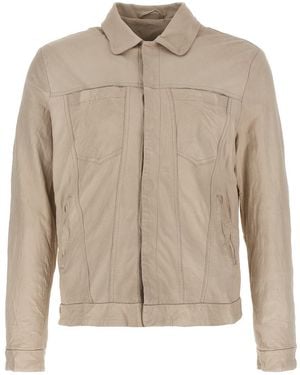 Giorgio Brato 'trucker' Leather Jacket - Natural