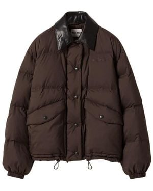 Miu Miu Piumini Ponge'Tec Piumino+Pelle - Brown