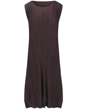 Pleats Please Issey Miyake Dresses - Brown