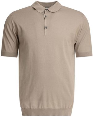 John Smedley Polo Shirts - Natural