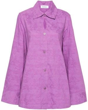 Rodebjer Bahar Stripe Shirt Ls - Purple