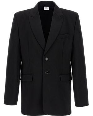 Vetements Logo Embroidered' Blazer - Black