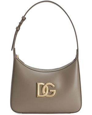 Dolce & Gabbana Leather Shoulder Bag - Gray