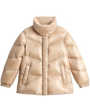 Woolrich Quilted Down-Filled Puffer Coat - Natural