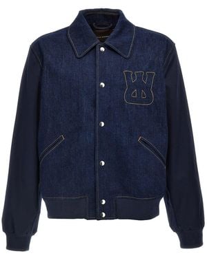 Wales Bonner 'The Echo Denim Varsity' Jacket - Blue