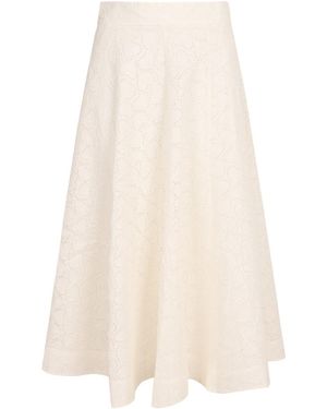Zimmermann Crush Midi Skirt - White